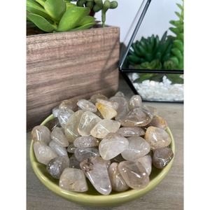 Golden Rutilated Quartz Tumbled Crystal Stone Intuitively Chosen